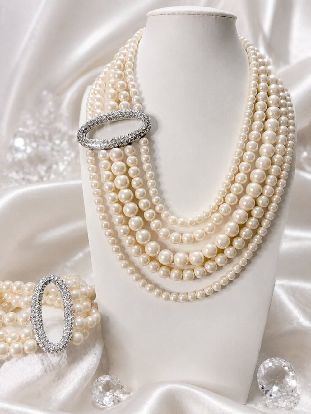 Park Lane Glamorous Classy Pearl Necklace Bracelet Set Rare Limited Edition